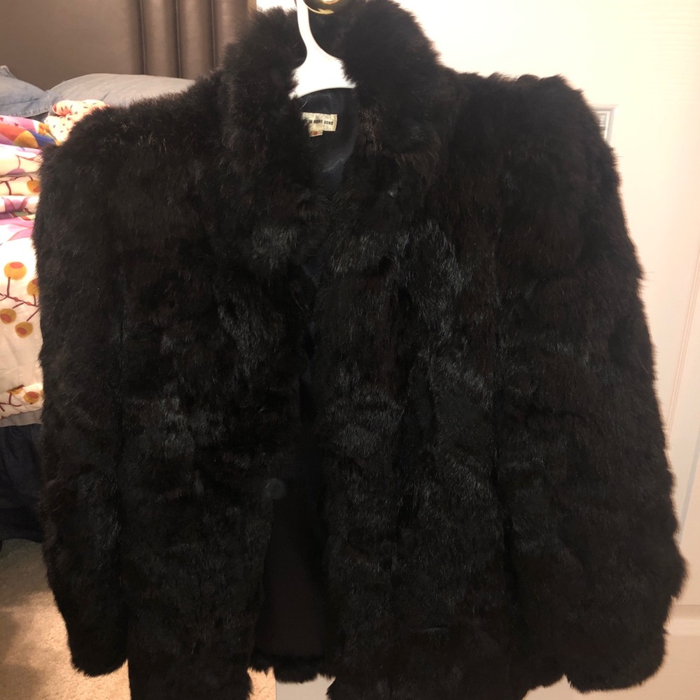 Rabbit fur coat